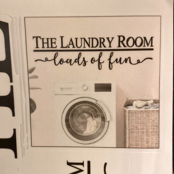 NWT Laundry Room Peel & Stick Decals “Laundry Room - loads of fun”. - Picture 1 of 7